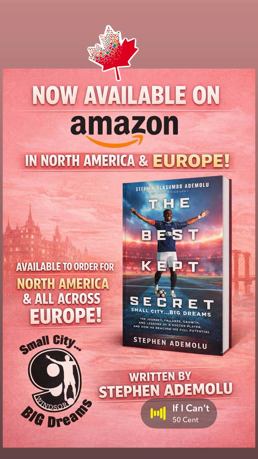 Promotional graphic: The Best Kept Secret now available on Amazon across North America and Europe